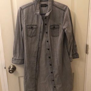 Long denim shirt dress